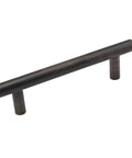 Oil Rubbed Bronze Euro Style Cabinet Drawer Pull 4-1/4 Inch Center to Center, solid metal handle