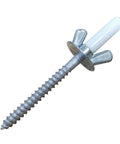 Close-up of 30 Pack 1/4-20 X 2-1/4 Inch Hurricane Anchor Kit With Steel Anchor Bolts Washered Wing Nuts Thread Protectors And Driving Tool