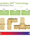 30 Pack PEX A Combo Fittings Set With Elbow Tee And Coupling, heavy duty lead free brass, expansion ready, for PEX A pipe connections