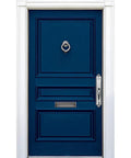 Blue door painted with Serene Front Door Paint Water Based Exterior Enamel For Metal And Wood Surfaces Quick Dry In One Hour