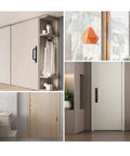 Aluminium Alloy Heavy Duty Barn Door Handles Flush Mount Long Base Pulls Set Of 4 for diverse home and office doors