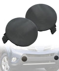Left And Right Front Bumper Tow Hook Cover Caps For Toyota RAV4 2013 2014 2015 2 Pack Replacement Tow Eye Covers shown on car