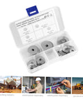 Stainless Steel Flat Washers 40 Pcs Ultrathin Shim Set Penny Style Gasket Kit, assorted sizes in plastic organizer