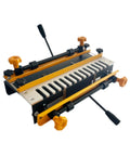 Precision Dovetail Router Jig Built Tough Aluminum Template For Smooth Sailing In Drawer And Cabinet Joinery Professional Woodworker Alignment Tool Accommodates Up To Twelve Inches, view from above showing clamps and adjustment levers.