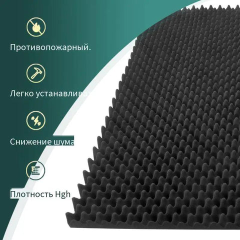 Killer 4 Pack Acoustic Foam Panels 48 X 24 X 2 Inch Egg Crate Sound Proofing Wedges close-up showing texture and material for noise reduction.