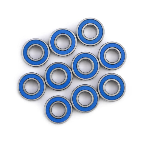 Flanged 5x11x4mm Deep Groove Ball Bearing 2RS Steel With Double Shield Seals for Rail Track Linear Motion Systems
