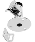 Marine Grade Stainless Steel 316 Boat Door Stopper With Rubber Tip Bumper And Spring Loaded Latch Door Holder For Yachts RVs Motorhomes Campers Marine Hardware Set With Fastener, close-up view showing latch mechanism and base.
