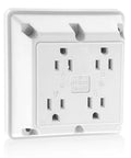 Industrial Grade 4-In-1 Receptacle 15 Amp 125 Volt With Grounding Straight Blade Heavy Duty Electrical Outlet 1254-W White