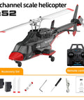 Airwolf A61 RC Helicopter For Adults And Newbies 4 Channel Remote Control Plane With 1 42 Scale 6 Axis Gyro Altitude Hold Optical Flow