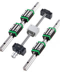 Smooth Riding Six Hundred Mm Hgr15 Linear Rail Kit With Four Kickass Bearing Blocks And Sfu1204 Ball Screw Assembly for CNC routers.