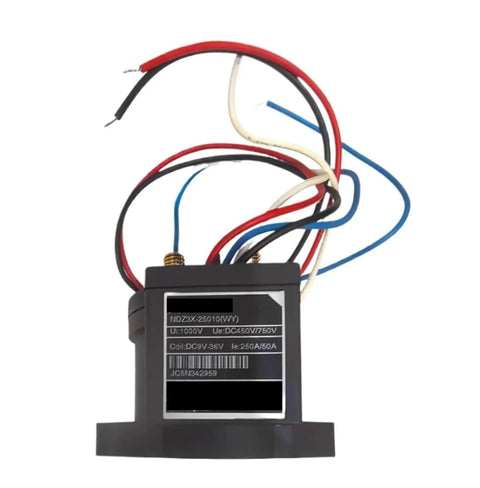 NdZ3X-25010 Heavy Duty DC Contactor Relay With Kickin 250A And 1000V Power Handling for EV Charging, showing wiring details.