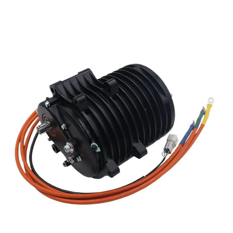 Mid Drive Electric Motor 3000W V3 QS138 70H with One To Two Point Three Five Internal Reduction Gears, side angle view