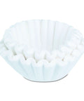 Stack of Gourmet504 Commercial Coffee Filters For 1.5 Gallon Brewers Flat Bottom Pack of 500 Heavyweight Paper with Taller Sides