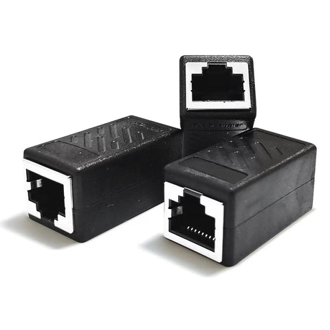 3 Pack Ethernet Coupler Set With Premium Gold Plated RJ45 Connectors, Female To Female Extenders For Cat7 Cat6 Cat5 And Cat5e Cables, Plug And Play No Tools Needed, Extends Network Up To 328 Feet With Stable High Speed Link, black RJ45 couplers