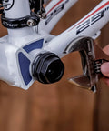 Adjusting bike with Eight Notch Cartridge Bottom Bracket Lockring Tool 44mm OD Pro Grade Gearhead Favorite Install Remover