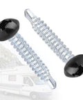 Top Shelf Pan Head Self Tapping Screws For Rv Campers And Pickup Trucks Number Eight Size One Inch Long Black Finish Alloy Steel Kit Comes With 100 Pieces Built Tough And Rust Free, featuring black pan heads.