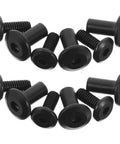 20 Pack Black Iron Furniture Screws With Nuts For Chairs And Cabinets, Socket Drive Bolts With Anti Loosening Feature