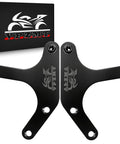 Level Your Trike With These Kickass 1.5 Inch Rear Suspension Lift Brackets For Harley Davidson Trikes, black brackets with logos.