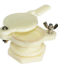 Four Pack Honey Gate Tap Valves For Beekeeping Food Grade Plastic Honey Extractor Spigots with tighten screws shown close-up