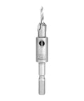 Beefy Carbide Tipped 82 Degree Countersink Drill Bit Built For Dead Straight Pilot Holes and Knock Out Flawless Flush Looks When Driving Number Ten Wood Screws While Fitting Snug Into Festool CentroTec Systems Without Any Gripe Or Fuss On The Shop Bench.