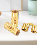 Hidden Brass Cabinet Hinges 8 Mm, 8 Pack With 32 Screws, Concealed 180 Degree Opening For DIY Jewelry Boxes, Handcrafted Projects