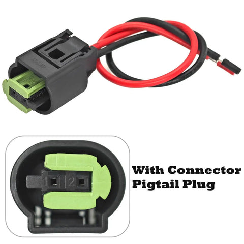 Outside Ambient Air Temperature Sensor With Plug And Play Connector Pigtail For BMW Vehicles, showing plug-in connector detail.