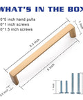 Image of 20 Pack 5 Inch Cabinet Pulls Square Champagne Bronze Zinc Alloy Hardware with screws and dimensions shown