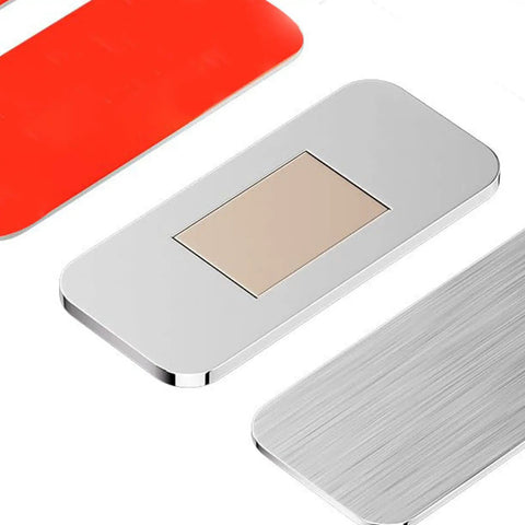 Magnetic Cabinet Door Catch Pack 16 No Drill Ultra Thin 3mm Stainless Steel Adhesive Latch close-up