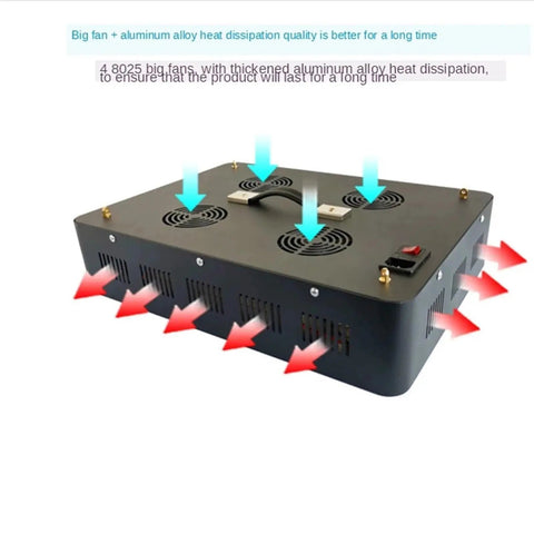 Killer Heavy Duty LED UV Curing Lamp 365NM And 405NM Dual Beam, with fan design for effective heat dissipation.