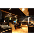 Sound studio with 52 Pack Acoustic Foam Panels For Soundproofing 1 Inch Thick 12 By 12 Inch Squares With Triangular Groove Design