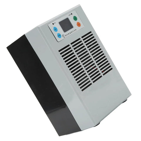 Sleek Semiconductor Water Chiller For Aquarium Tanks 20 Liter Capacity With 70 Watt Cooling Power Compact Electric Cooling Unit.
