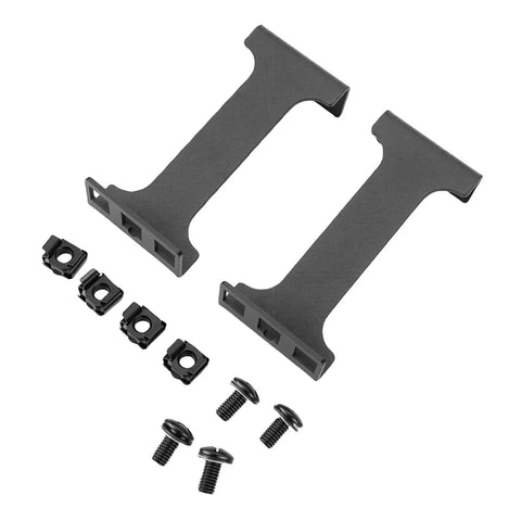 1U Server Rack Depth Extender For 19 Inch Cabinets Uses Aluminum Alloy With 4 Inch Depth Adjustment hardware kit including brackets and screws.