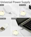 3D Printer LED Lamp Kit 001 For Bambulab H2D A1 showing USB connections with power bank, computer, and charger.
