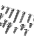 All Purpose 1/4-20 Stainless Steel Hex Bolts Kit With Flange Nuts And Flat Washers Fully Threaded 304 Grade Hardware Set