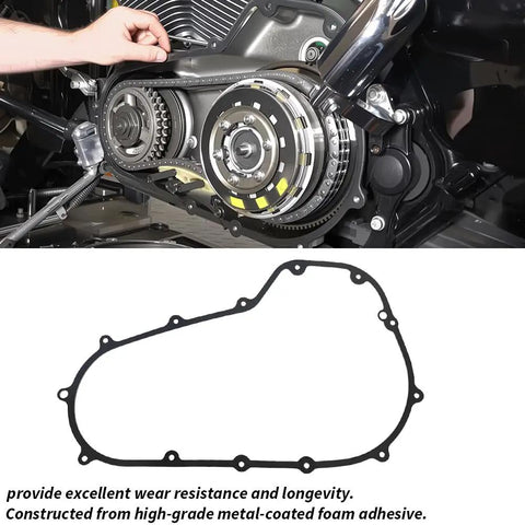 Bulletproof Stainless Steel Primary Cover Bolt Kit With Clutch Gasket For Harley Davidson Touring Models Electra Glide Road King Street Glide 2007 To 2016 with primary case installation.
