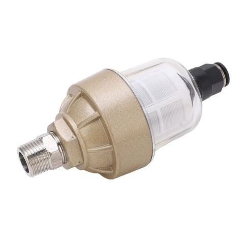 Automatic Pneumatic Water Drain Valve For Air Compressor And Cooling Systems - Easy Install Clear G1/2 Inch Condensate Discharger With Auto Timing Control For Workshops in aluminum housing.
