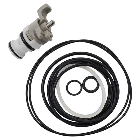 O Ring Rebuild Kit And Trigger Valve Assembly For Nail Gun Models D51844 D51822 Replacement Parts showing valve and O rings.