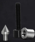 Slick Live Bearing Tailstock Center And Drill Chuck Adapter Kit For Mini Lathe showing steel centers and adaptors for precision wood turning.