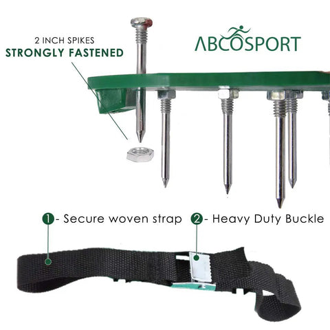 Lawn Aerator Shoes For Grass Health And Soil Ventilation Yard Aeration Tool With 3 Adjustable Straps And Heavy Duty Buckles