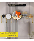 Heavy Duty Wall Mounted Coat Rack With Rustic Iron Entry Hooks Space Saving Decorative Organizer For Hanging Jackets Bags And Gear Rock Solid Design That Saves Floor Space And Keeps The Entryway Neat All Season Long, featuring decorative circular hooks and a stylish design.