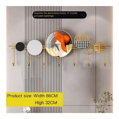Heavy Duty Wall Mounted Coat Rack With Rustic Iron Entry Hooks Space Saving Decorative Organizer For Hanging Jackets Bags And Gear Rock Solid Design That Saves Floor Space And Keeps The Entryway Neat All Season Long, featuring decorative circular hooks and a stylish design.