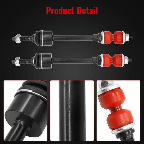 Ram 1500 Front Suspension Stabilizer Bar Set With Sway Bar End Links And Bushings For 2009 To 2018 Dodge Ram And 2019 To 2022 Ram 1500 Classic Replaces K80894 55398938AC AB, front sway bar link close-up