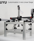 FUYU FPB60 belt-drive linear stage on aluminum CNC frame with a NEMA 24 motor, 1000mm stroke