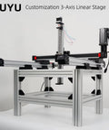 CNC Linear Rail Slide With Belt Drive Hassle Free Stage Motion Actuator for Router Parts and DIY Projects, mounted on frame