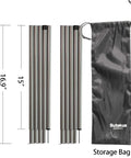 Heavy Duty Steel Tent Pole Replacement Set With 75 Inch Adjustable Rods, 0.6 Inch Diameter, 2 Pack, storage bag included
