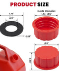 5 Gallon Gas Can Cap Replacement With Coarse Thread For Gasoline Universal Fit For Plastic And Metal Gas Cans dimensions