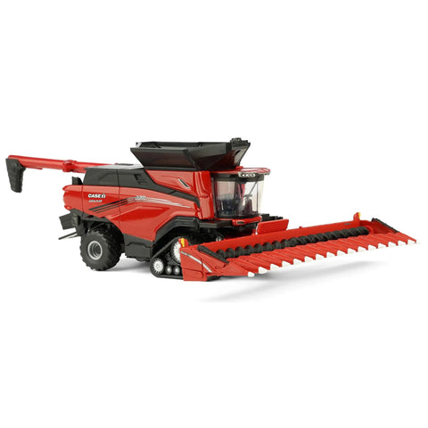 1/64 Scale Case IH Axial-Flow AF11 Combine With Draper Head And 16 Row Corn Head MacDon FD250 For Realistic Harvest Play