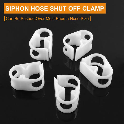 Five Pack Plastic Tubing Clamps For One Quarter To One Half Inch Tube OD Adjustable Hose Shut Off Clamps For Water Flow Control Hose Clips