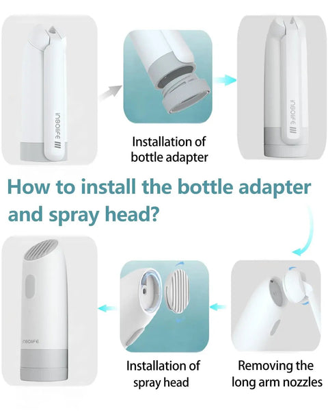 Installation guide for Portable Bidet For Travel And Daily Use With High Pressure Stream 350ml Tank USB Rechargeable IPX7 Waterproof
