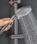 Handheld showerhead from J350 BN Brushed Nickel Retrofit Shower System With 3 Function Handheld Showerhead Kit